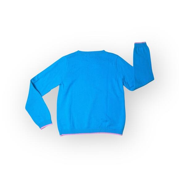 Lilly Pulitzer NWT girls M Mini Charlton Sweater Turquoise Oasis - Picture 2 of 6